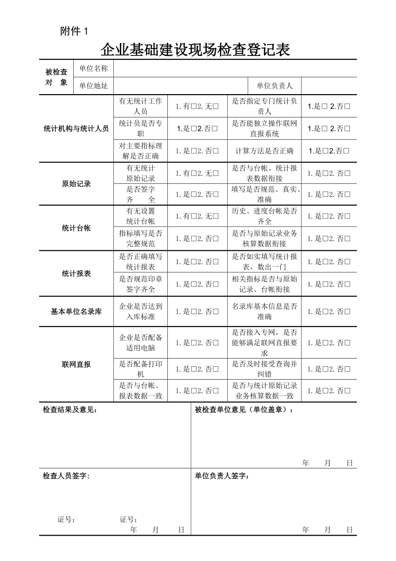 附件1：安阳市统计巡查实地检查登记表.doc_第1页