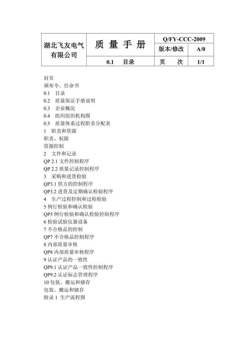 ccc认证质量体系文件--质量手册.doc_第2页