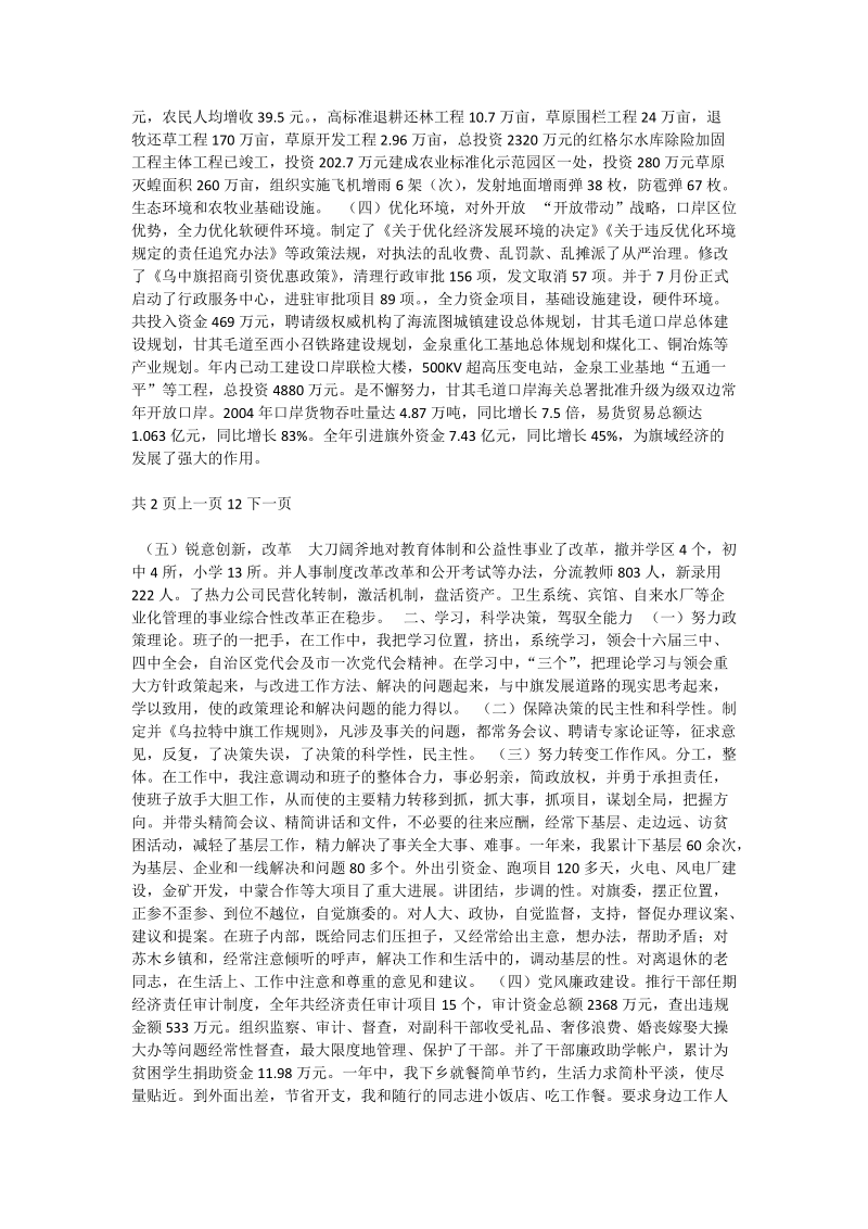 政府旗长的述职报告.doc_第2页