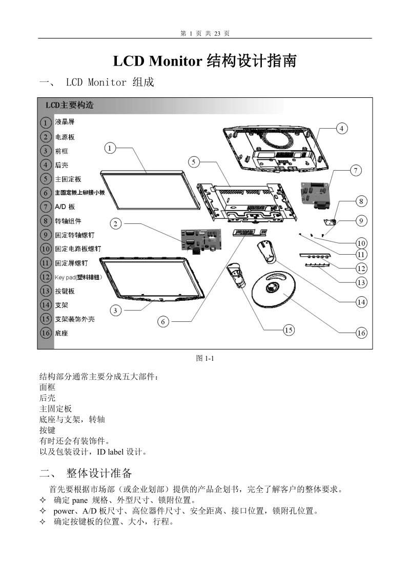 lcd monitor结构设计指南.doc_第1页