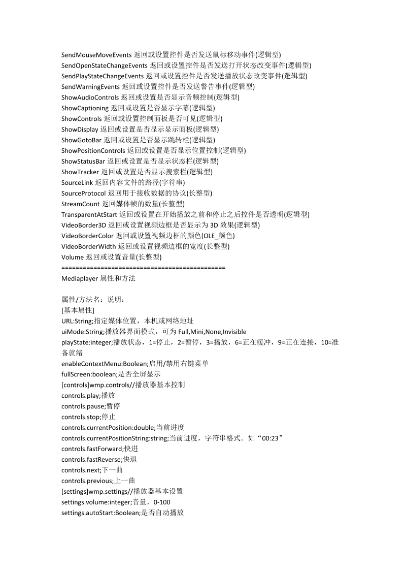 非常全的javascript控制mediaplayer的属性集合.doc_第3页