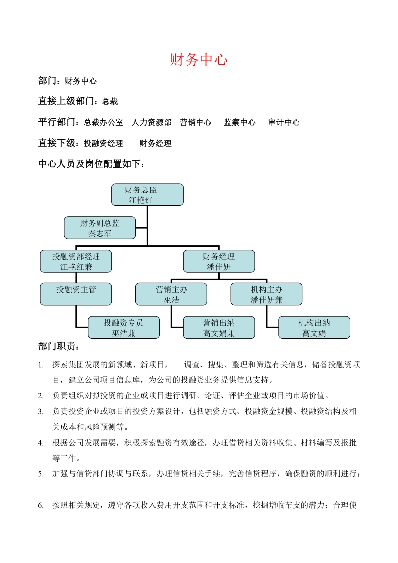 财务中心部门职责[1]620.doc_第1页