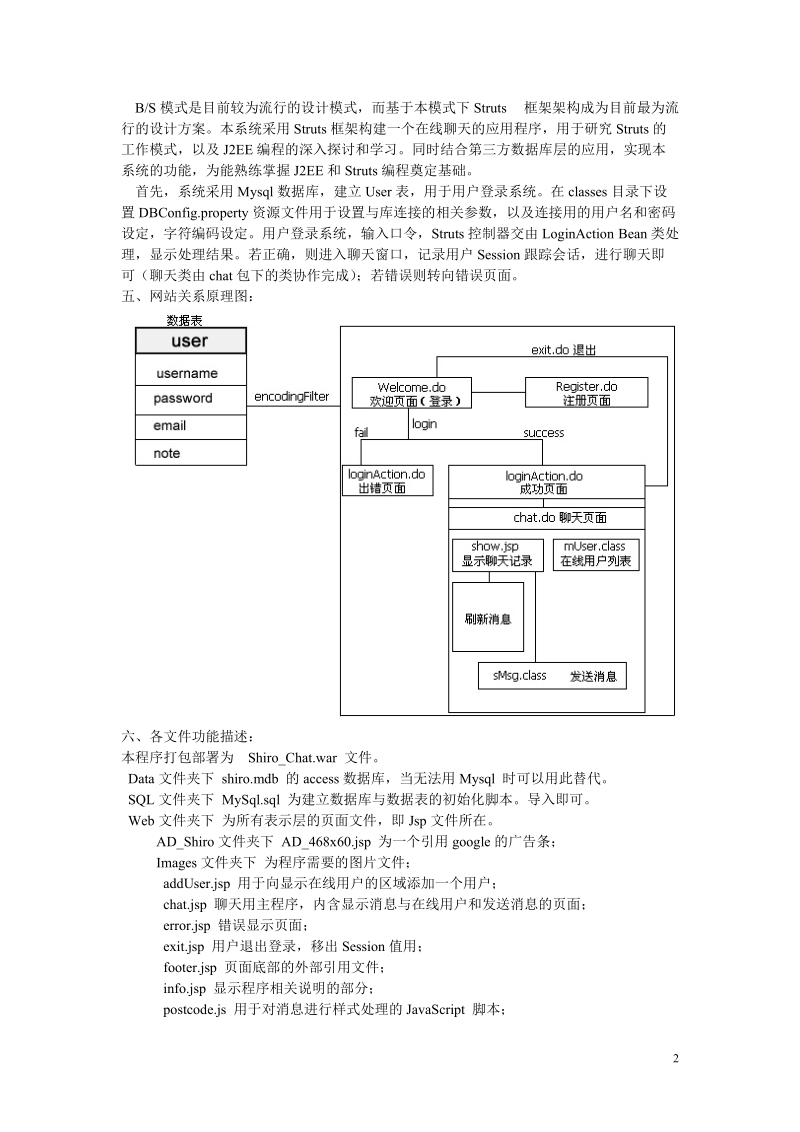 b.s模式struts框架实现在线聊天系统.doc_第2页