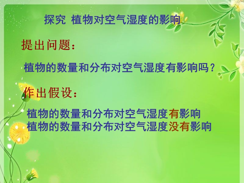 探究植物对空气湿度的影响 - 副本.ppt_第2页