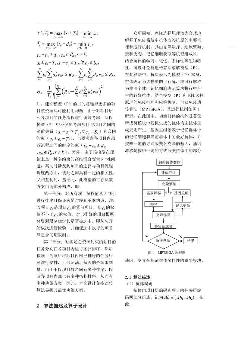 多项目多任务选择计划模型及其免疫遗传算法.doc_第3页