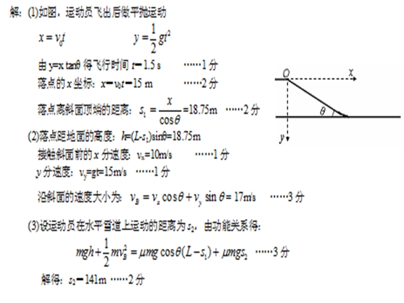 (扬州期末分)倾斜雪道的长为m顶端高为m下端经过一.ppt_第3页