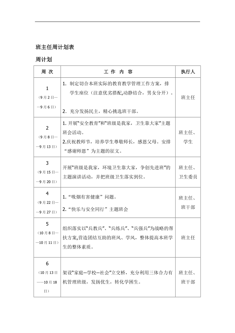 班主任周计划表.docx_第1页