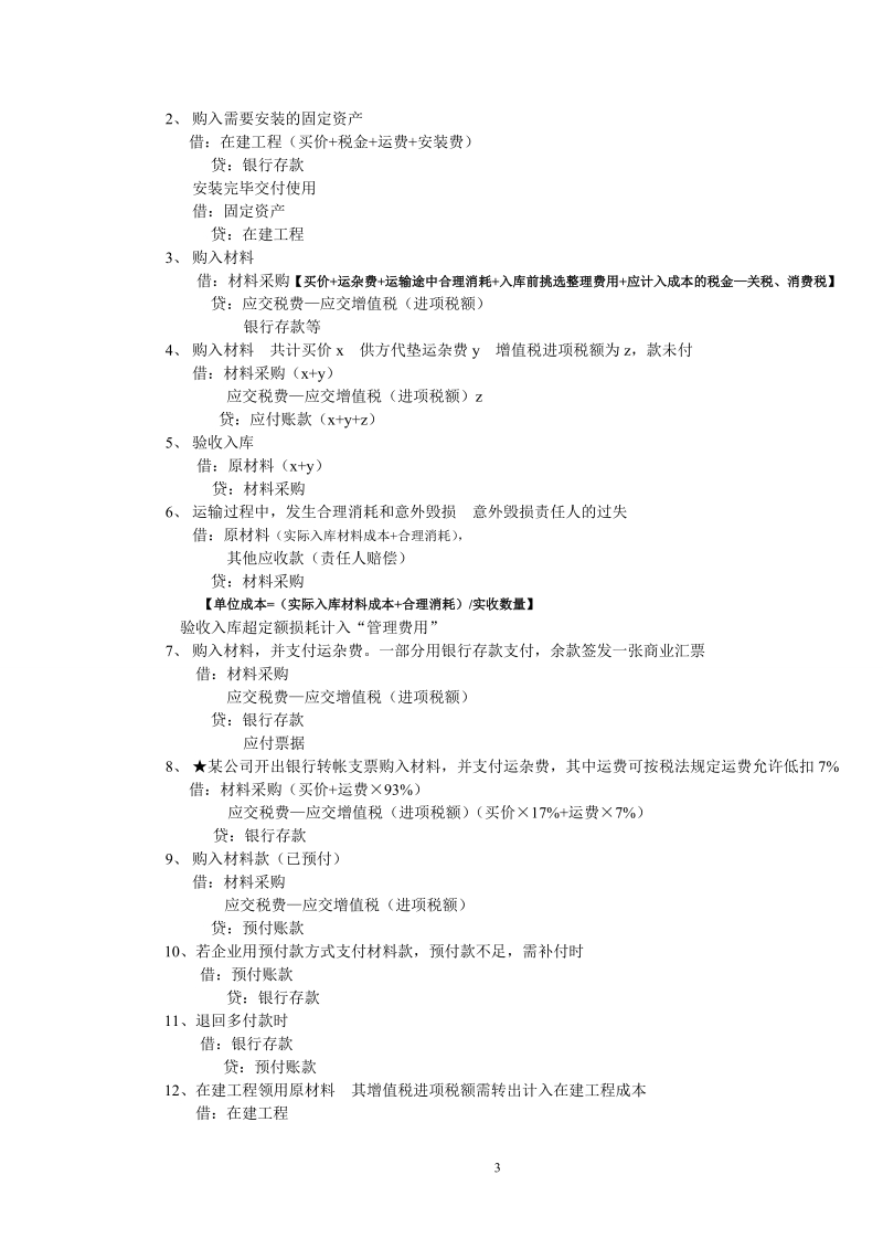 《基础会计》会计分录和典型计算题.doc_第3页