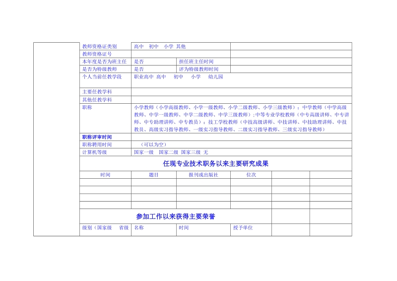 附表三：山东省教师教育信息表.doc_第2页