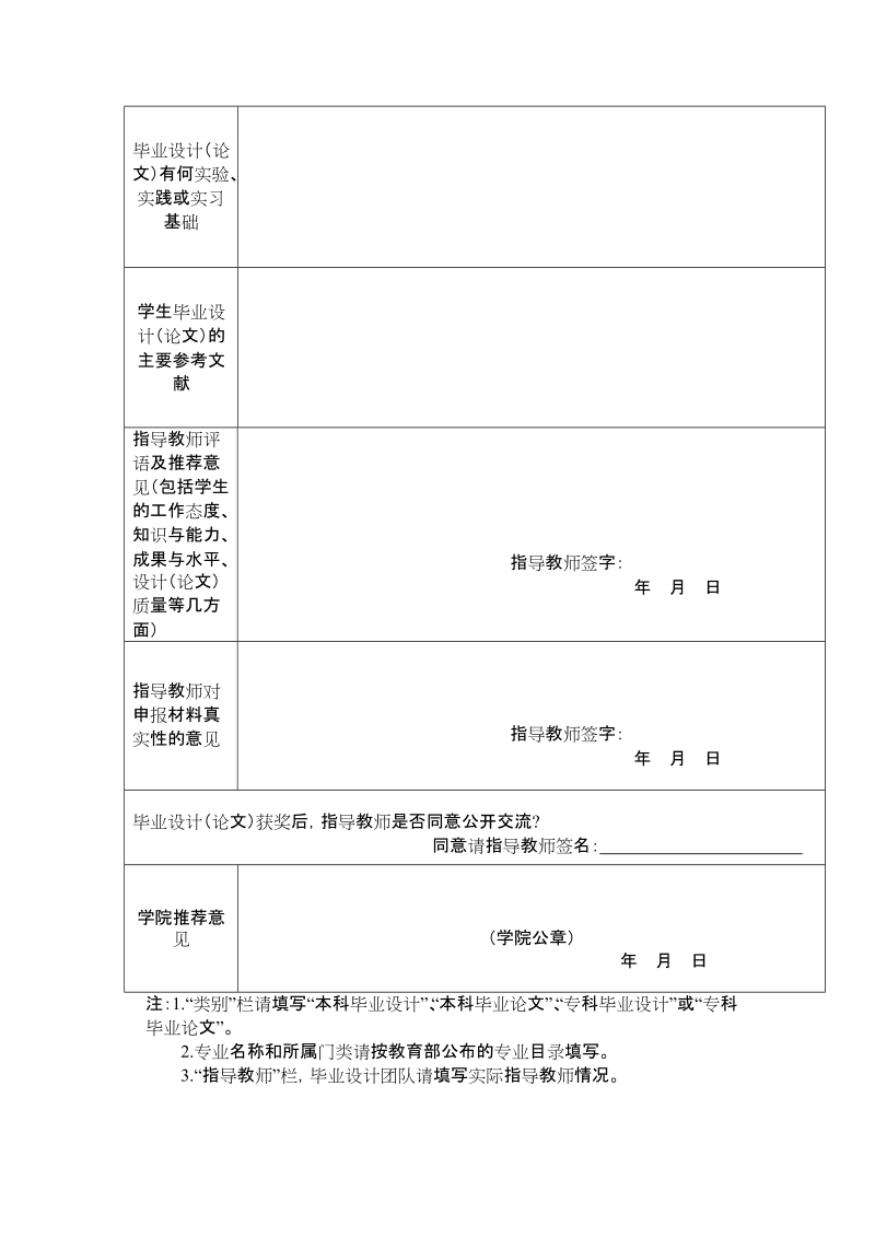 附件4_南京航空航天大学本科优秀毕业设计推荐表doc.doc_第2页