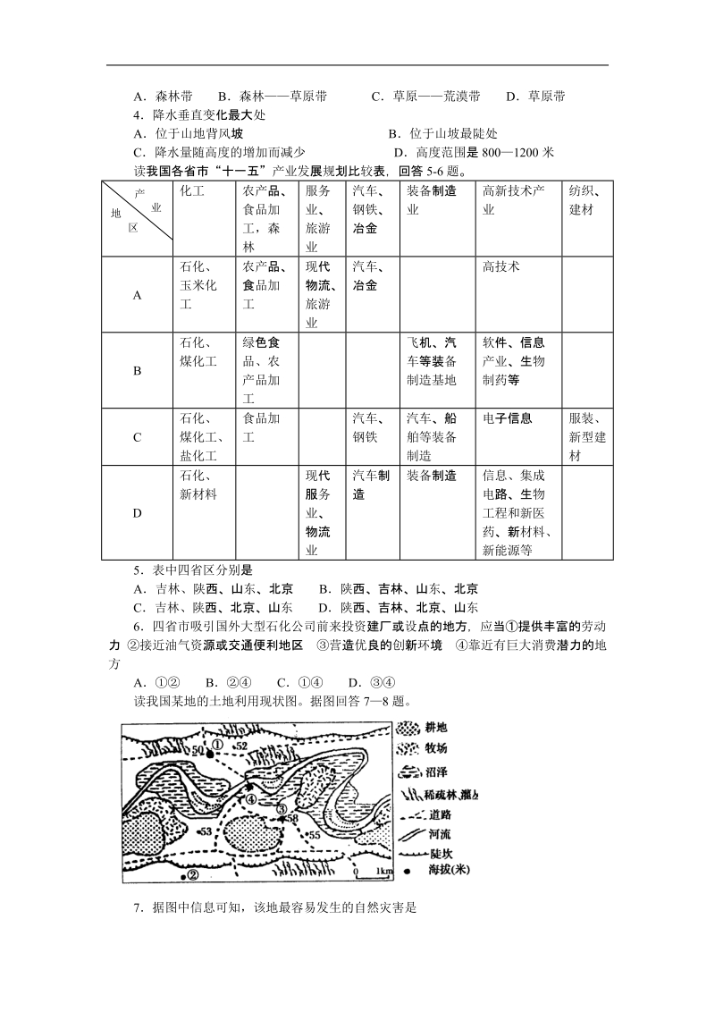 2007届山东省济宁市二模文综合试题[试题3].doc_第2页