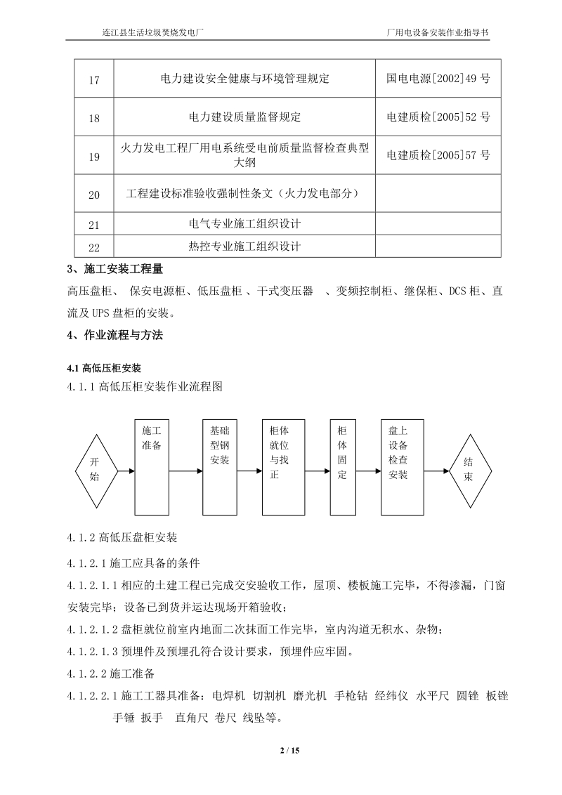 厂用电设备安装作业指导书.doc_第2页