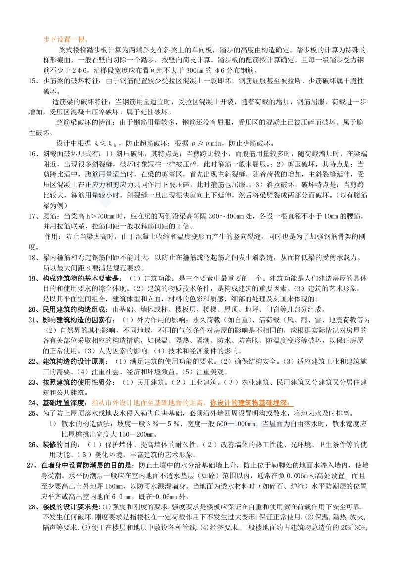 工民建专业答辩要点.doc_第2页