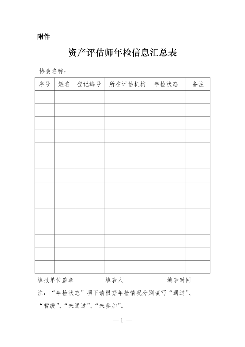 附件：资产评估师年检信息汇总表.docx_第1页