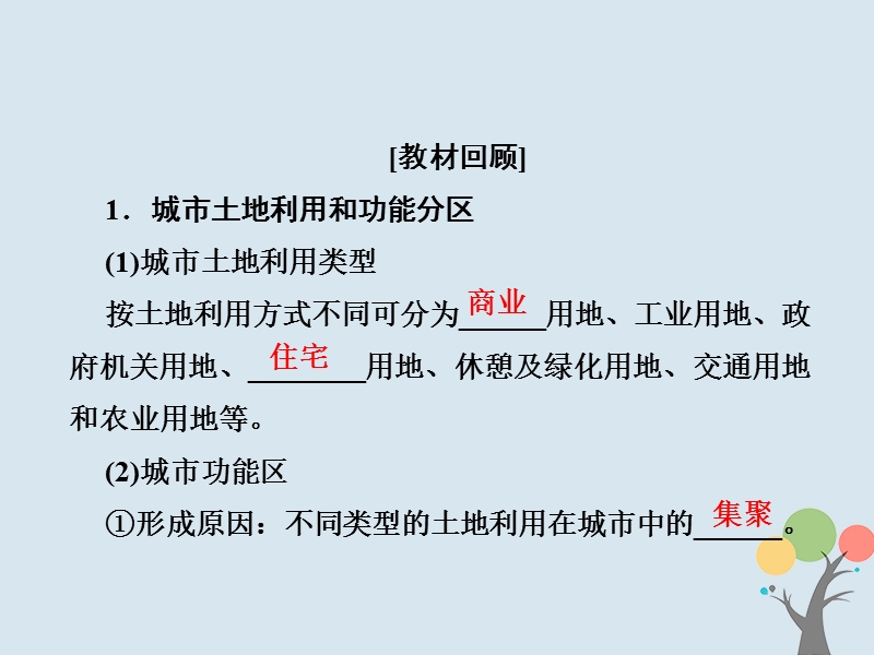 2018届高考地理总复习 第七章 城市与城市化 2-7-1 城市内部空间结构 不同等级城市的服务功能课件 新人教版.ppt_第3页