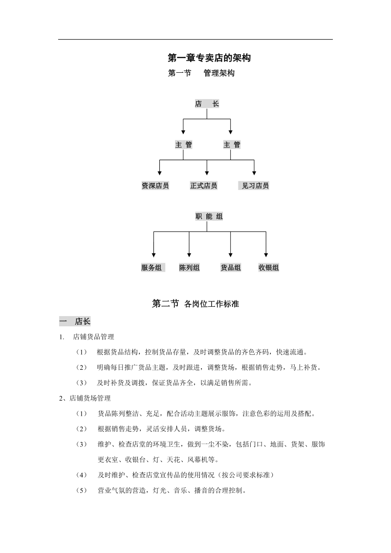 第一讲 专卖店的架构  第一节 管理架构.doc_第1页