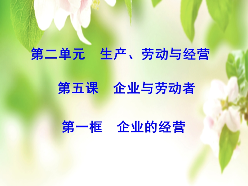 5.1企业的经营.ppt_第1页