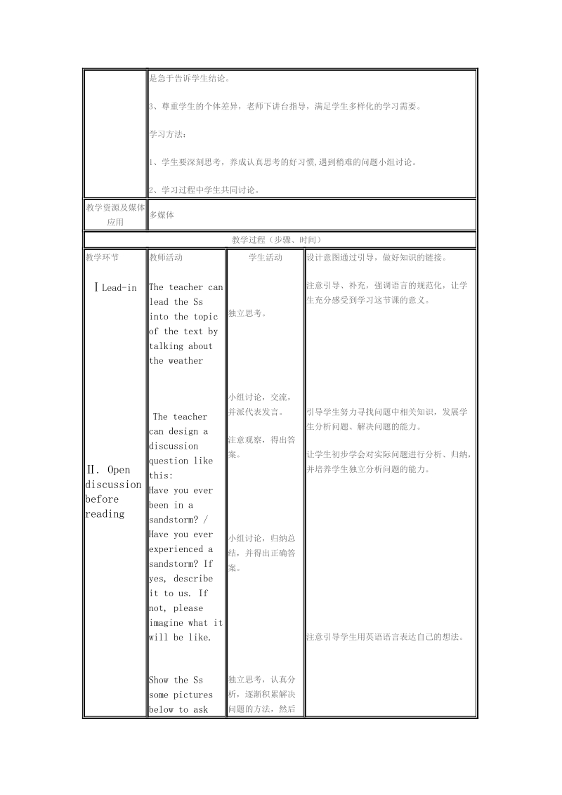 sandstorm in asia 教学设计_.doc_第2页