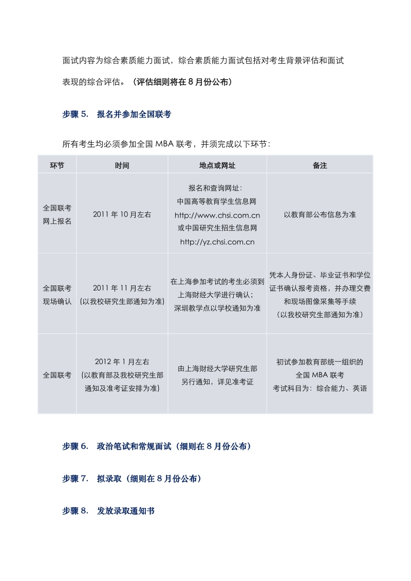 上海财经大学mba学历学位教育项目2012年报考注意事项.docx_第3页