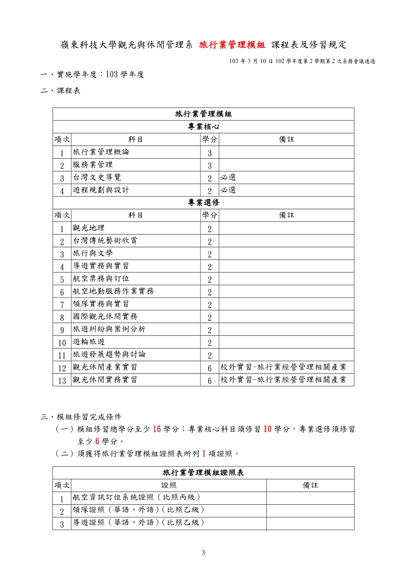 103学年度观光系模组规划-岭东科技大学.doc_第3页