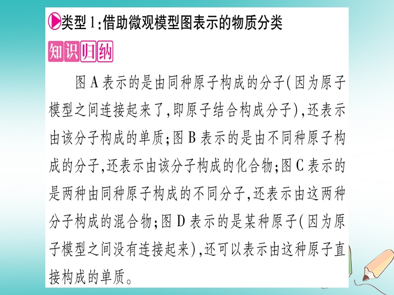 2018年秋九年级化学全册 第5单元 定量研究化学反应 小专题二 微观模型与宏观物质间的联系习题课件 （新版）鲁教版.ppt_第2页