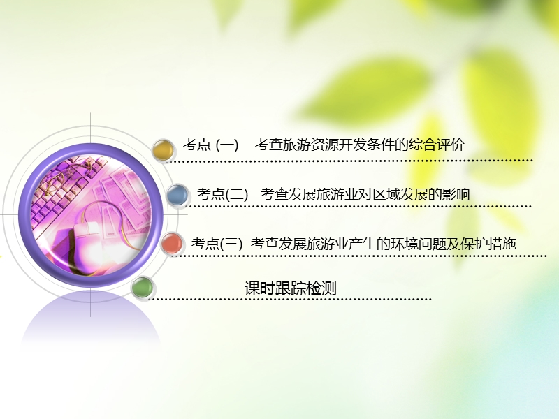 通用版2019版高考地理一轮复习第六部分鸭模块旅游地理第二讲高考为标__把握考向精准备考课件.ppt_第3页