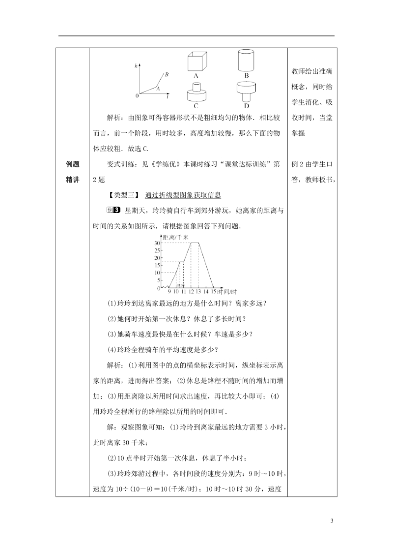 山东省济南市槐荫区七年级数学下册第三章变量之间的关系3.3用图象表示的变量间关系3.3.2用图象表示的变量间关系教案新版北师大版.doc_第3页