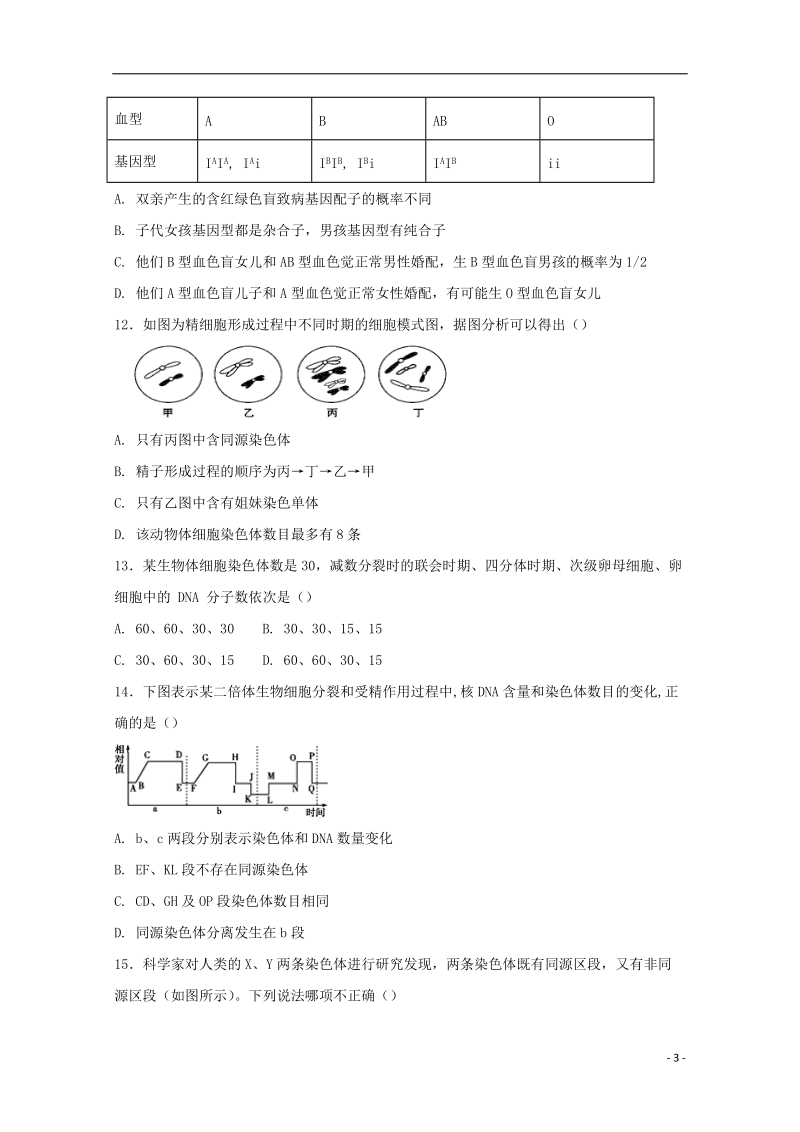 河南省鹤壁市淇滨高级中学2017_2018学年高一生物下学期第二次周考试题.doc_第3页