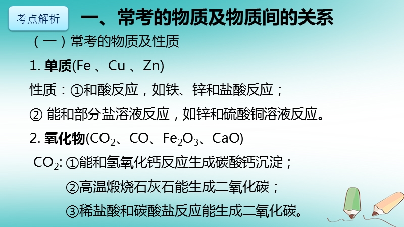 北京市2018年中考化学考前热点专题 突破训练 专题2 物质的推断课件.ppt_第2页