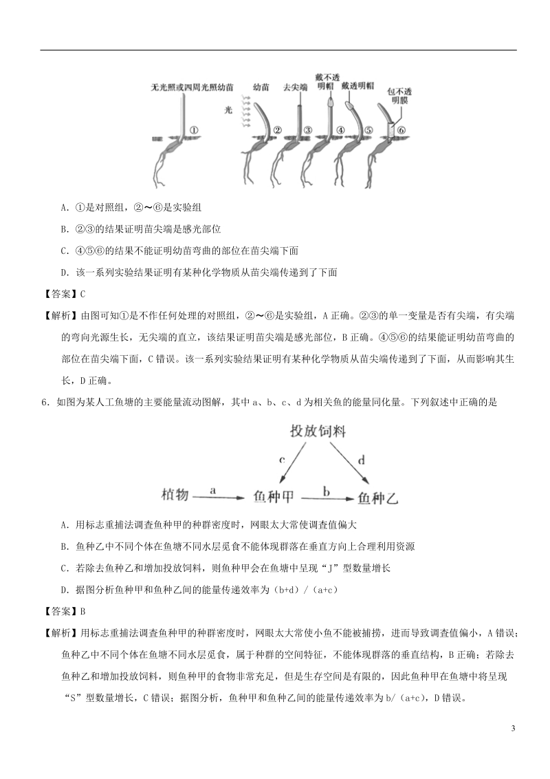 2018年高考理综选择题专项训练20201806110313.doc_第3页