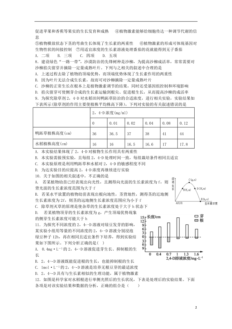 河北省邢台市第一中学2017_2018学年高二生物下学期第三次月考试题.doc_第2页