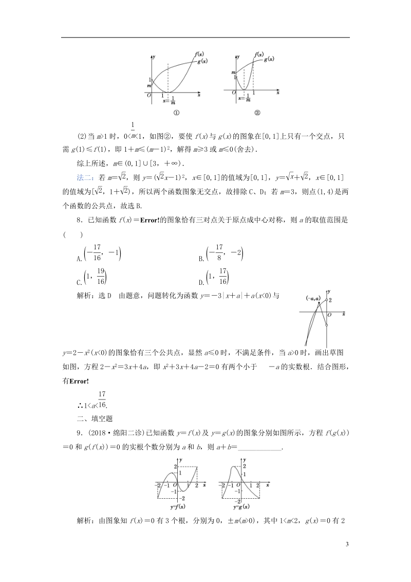 （全国通用版）2019版高考数学一轮复习 第三单元 基本初等函数（ⅰ）及应用 高考达标检测（九）函数图象的3个常考方式——作图、识图、用图 理.doc_第3页