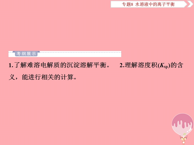 2019届高考化学总复习 专题8 水溶液中的离子平衡 第四单元 沉淀溶解平衡课件 苏教版.ppt_第2页