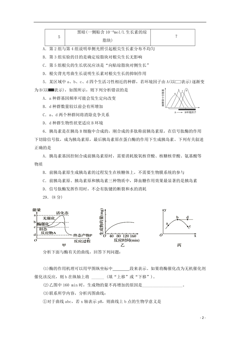 陕西省黄陵中学2018届高三生物下学期第三次质量检测试题（高新部）.doc_第2页