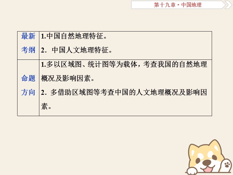 2019届高考地理总复习 第十九章 中国地理 第40讲 中国地理概况课件 新人教版.ppt_第3页