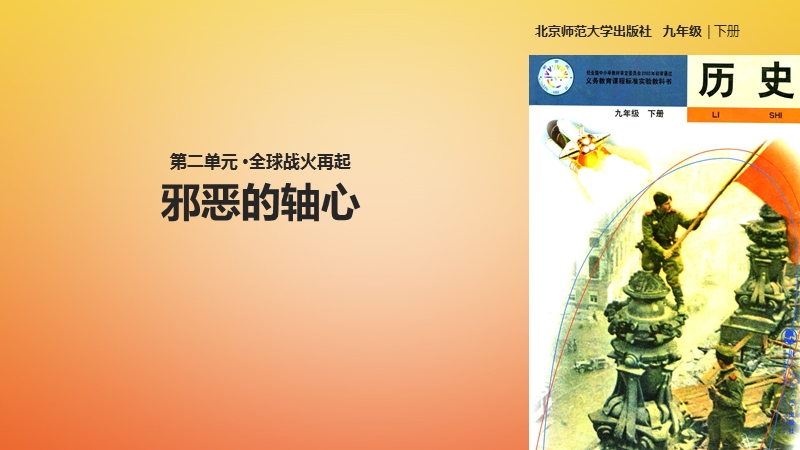 九年级历史下册第二单元全球战火再起6邪恶的轴心课件北师大版.ppt_第1页