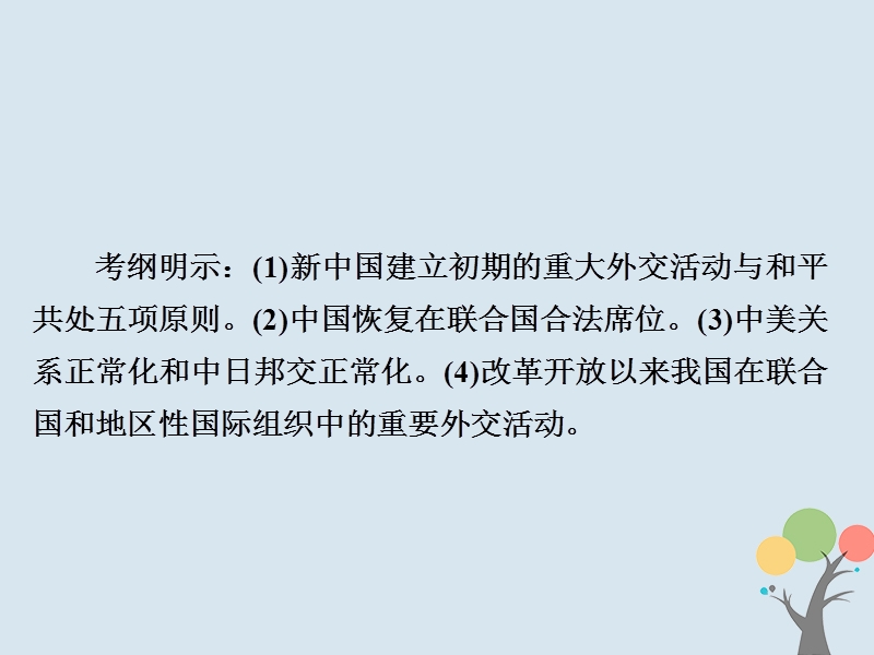 2019届高考历史一轮复习第五单元当今世界格局的多极化趋势与新中国外交20新中国的外交关系课件新人教版.ppt_第3页