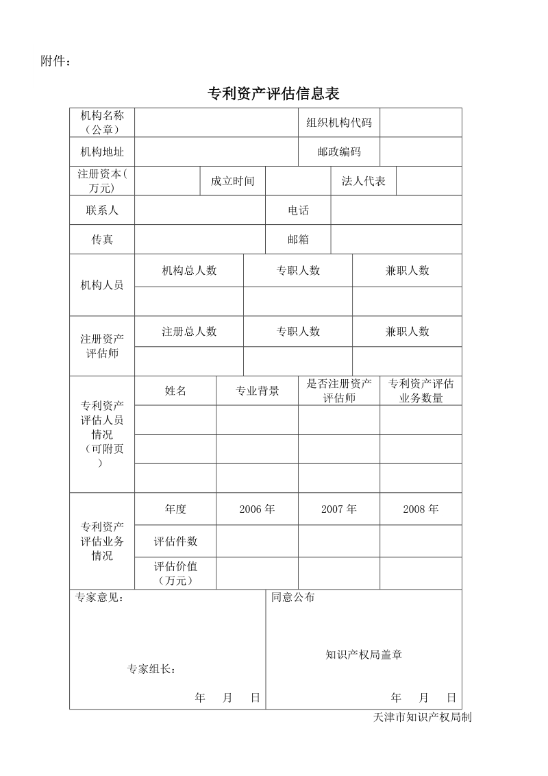 专利资产评估信息表.doc_第1页