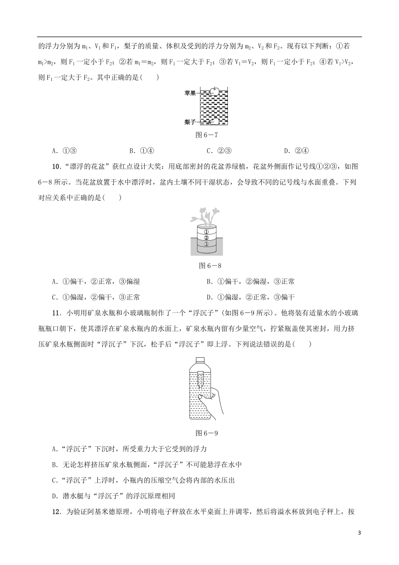 中考物理 第06课时 浮力课时训练.doc_第3页