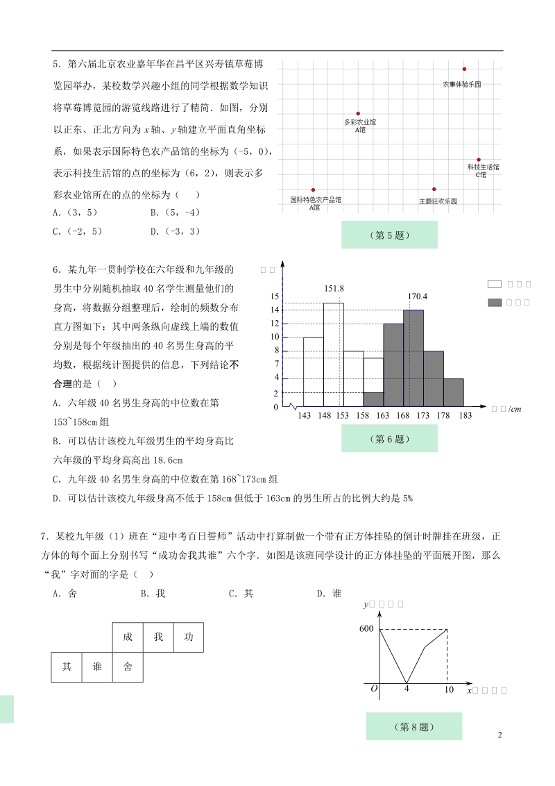 北京市昌平区2018年中考数学二模试题.doc_第2页