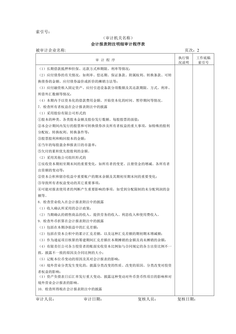 会计报表附注明细审计程序表@.doc_第2页