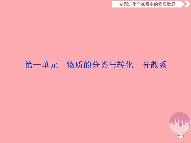 2019届高考化学总复习 专题1 化学家眼中的物质世界 第一单元 物质的分类与转化 分散系课件 苏教版.ppt_第2页