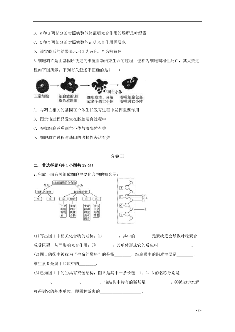 云南省玉溪市华宁县第二中学2018届高三生物复习检测试题二.doc_第2页