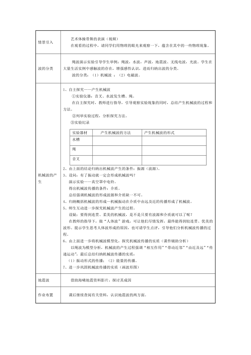 机械波的产生教学设计.doc_第3页