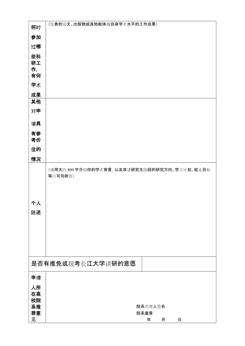 2018年研究生招生夏令营活动申请表.doc_第2页