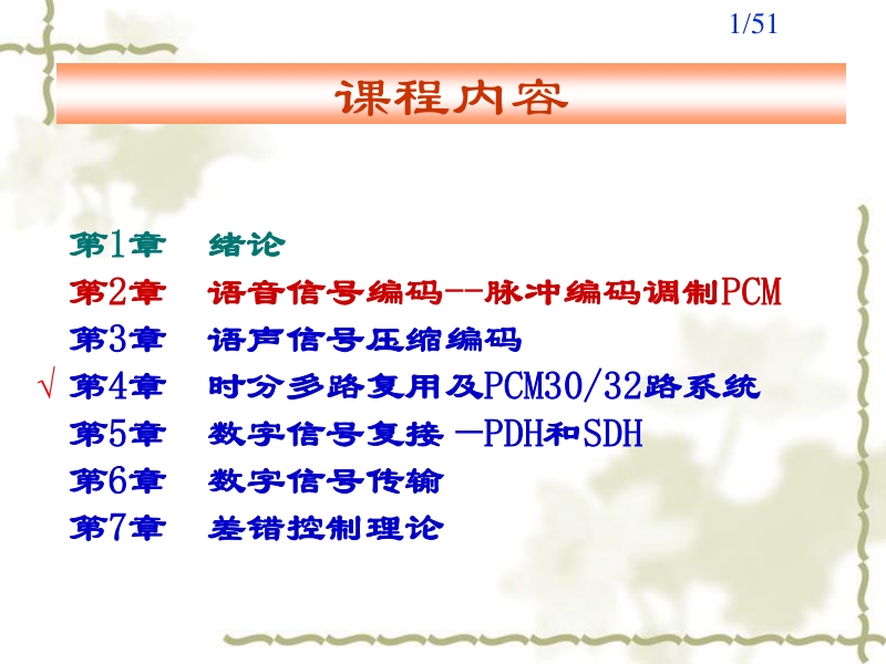 数字通信原理2013-第4章 时分多路复用及PCM30-32路系统.pdf_第1页