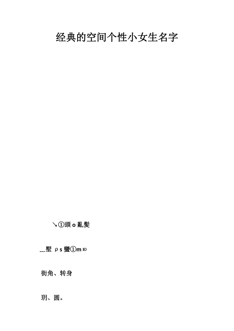 经典的空间个性小女生名字.doc_第1页