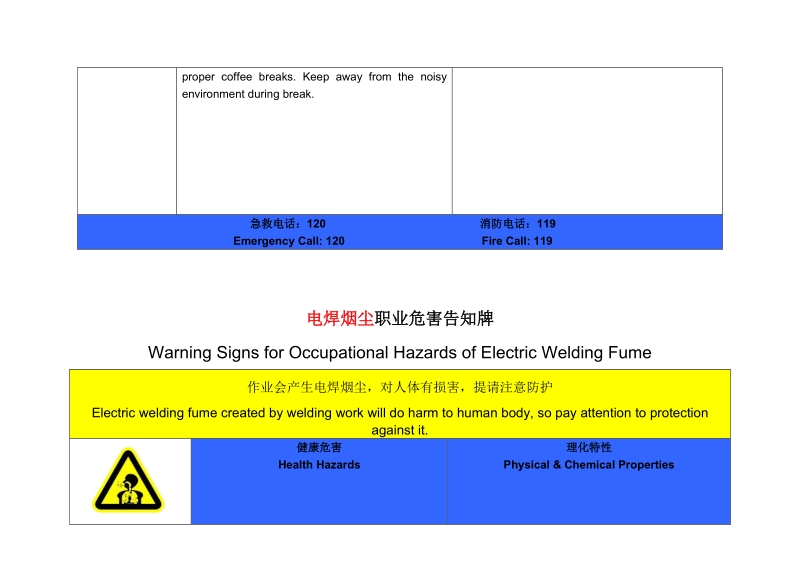 中英版噪声、电焊烟尘、电焊弧光、油漆职业危害告知牌--中英.doc_第3页