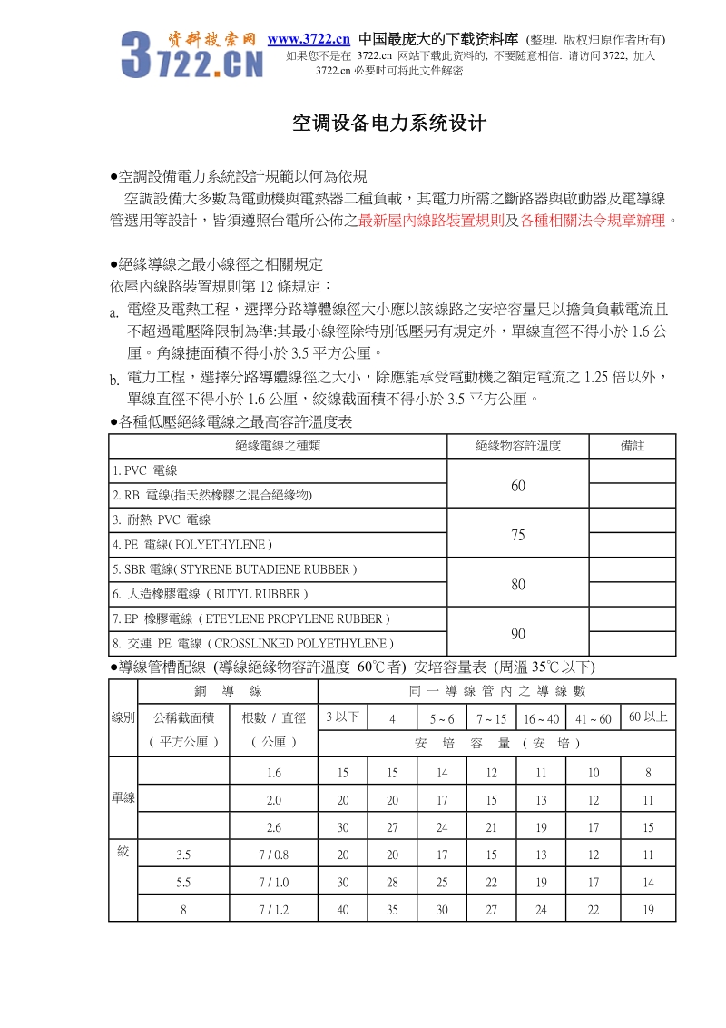 空调设备电力系统设计(doc 20).doc_第1页