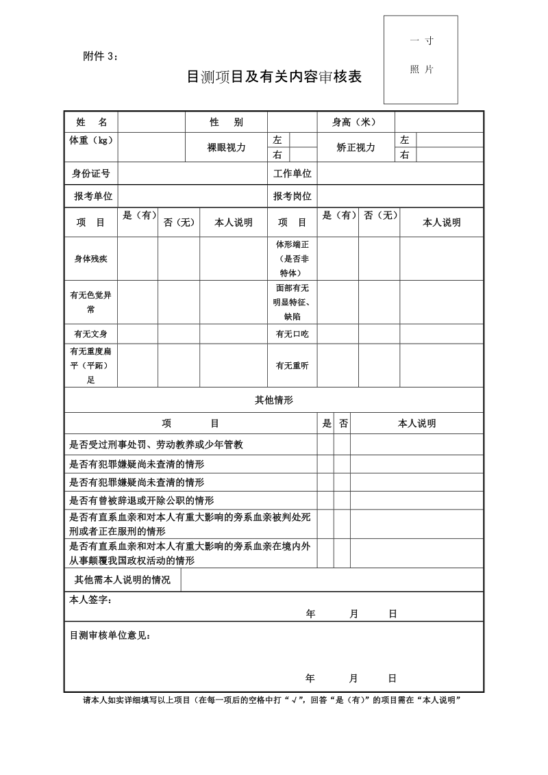 目测项目及有关内容审核表.doc_第1页